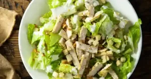 Chicken Crust Caesar Salad Pizza Recipe Chicken Crust Caesar Salad Pizza Recipe